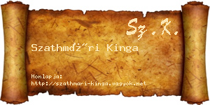 Szathmári Kinga névjegykártya
