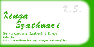 kinga szathmari business card